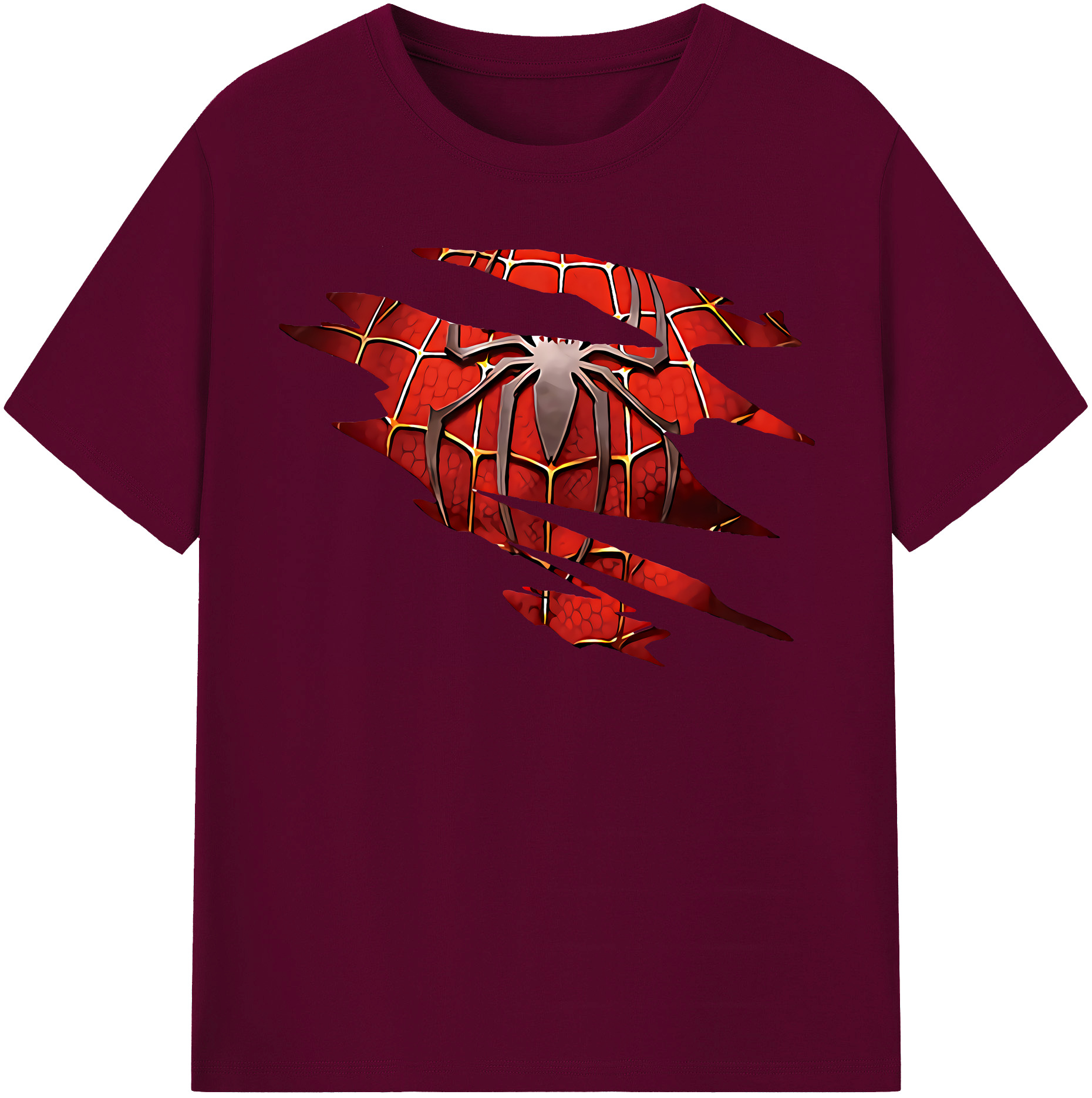 （画像用） Spider Man スパイダーマン レディースカジュアルプリントTシャツ（綿100％）